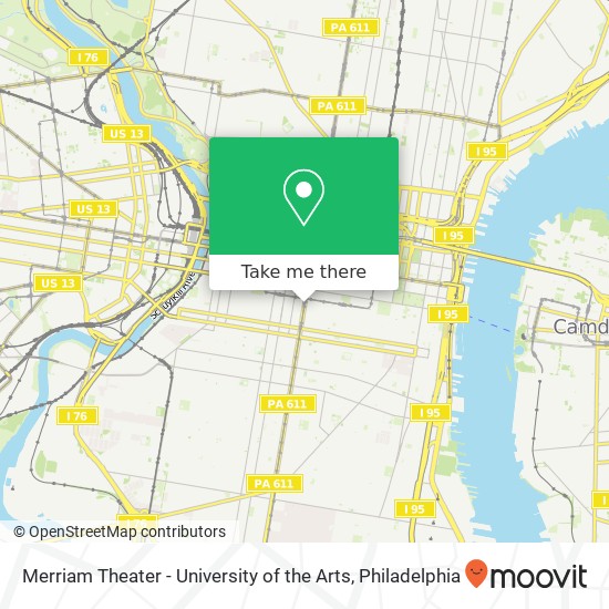 Mapa de Merriam Theater - University of the Arts