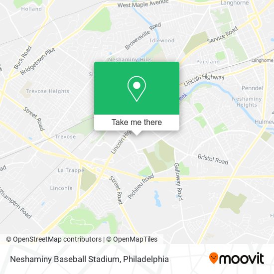 Neshaminy Baseball Stadium map