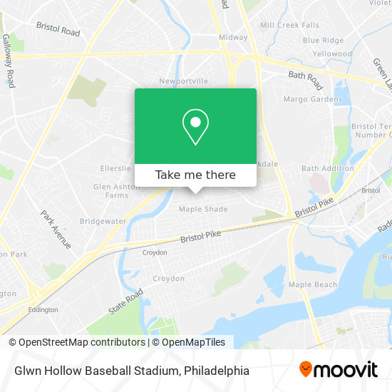 Glwn Hollow Baseball Stadium map