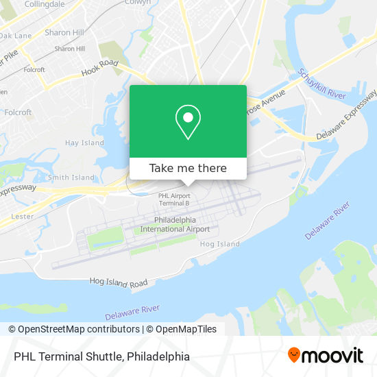 Mapa de PHL Terminal Shuttle