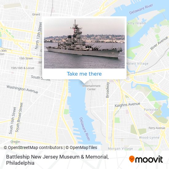 Mapa de Battleship New Jersey Museum & Memorial