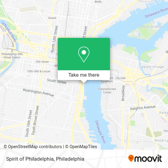 Spirit of Philadelphia map