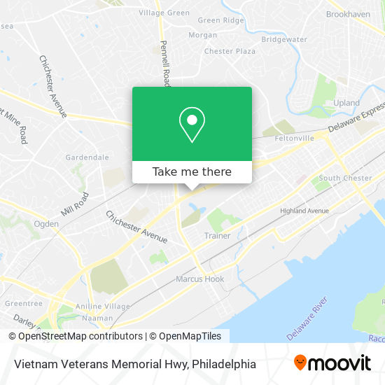 Vietnam Veterans Memorial Hwy map