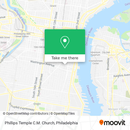Phillips Temple C.M. Church map