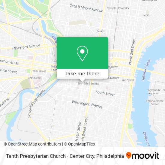 Tenth Presbyterian Church - Center City map