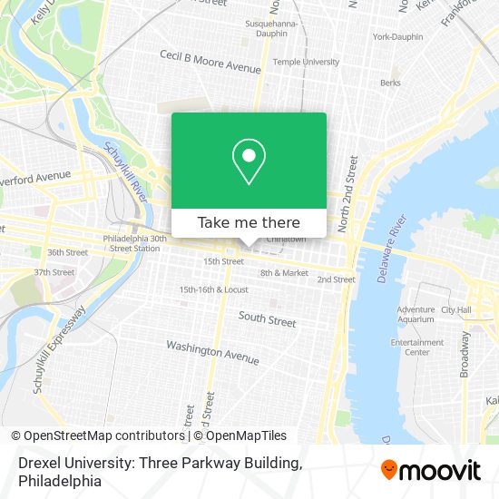 Mapa de Drexel University: Three Parkway Building