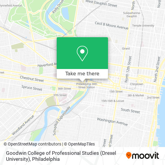 Mapa de Goodwin College of Professional Studies (Drexel University)