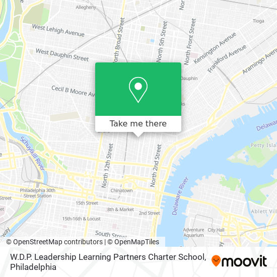 Mapa de W.D.P. Leadership Learning Partners Charter School