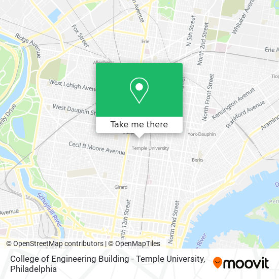 College of Engineering Building - Temple University map