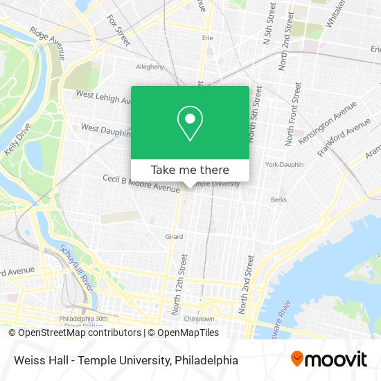Weiss Hall - Temple University map