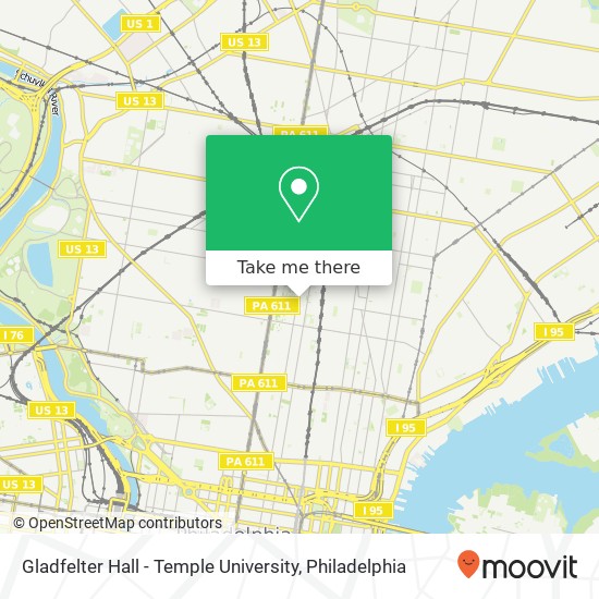 Gladfelter Hall - Temple University map