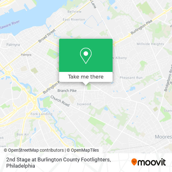 2nd Stage at Burlington County Footlighters map