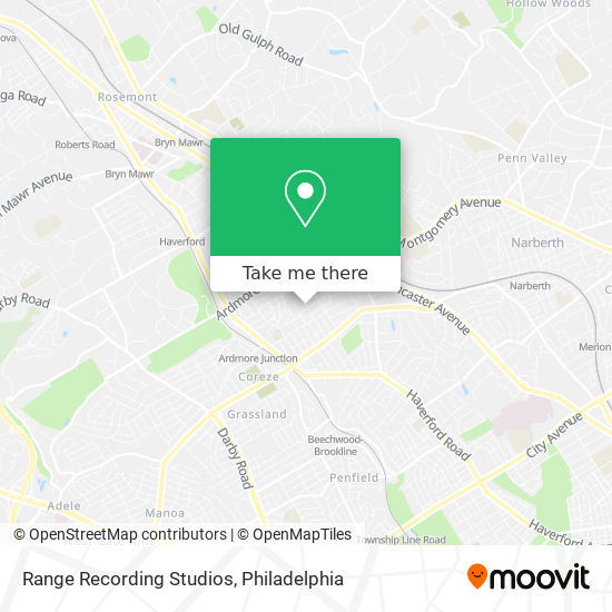 Range Recording Studios map