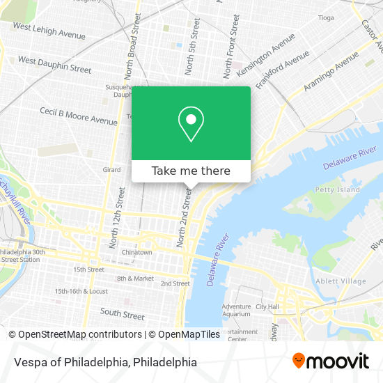 Vespa of Philadelphia map