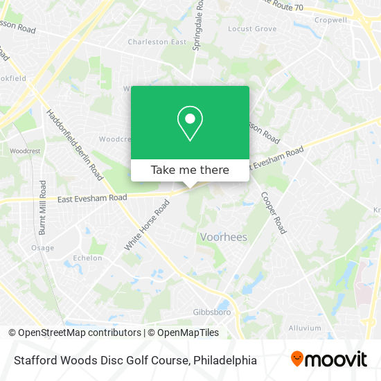 Stafford Woods Disc Golf Course map