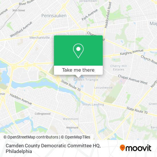 Camden County Democratic Committee HQ map