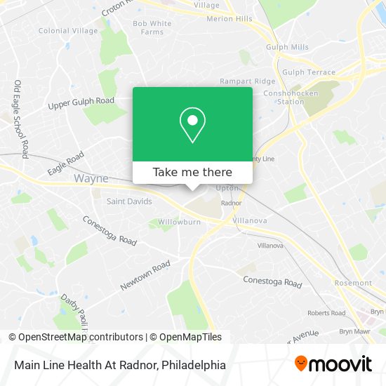 Main Line Philadelphia Map How To Get To Main Line Health At Radnor By Bus, Train Or Subway?