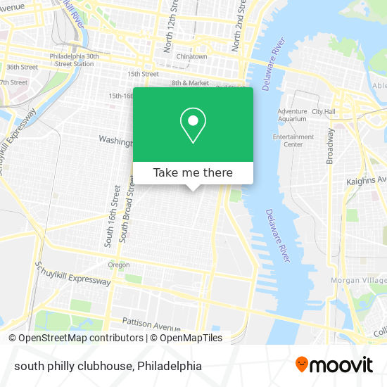 Mapa de south philly clubhouse