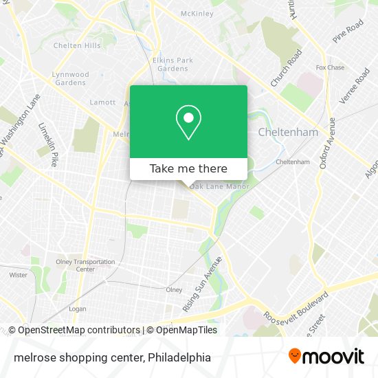 Mapa de melrose shopping center