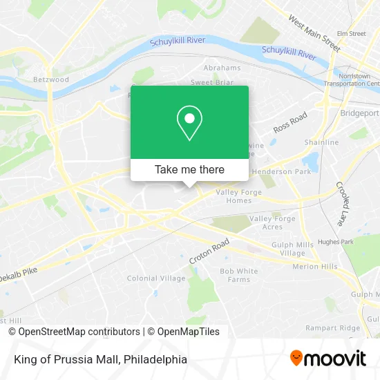 King of Prussia Mall map
