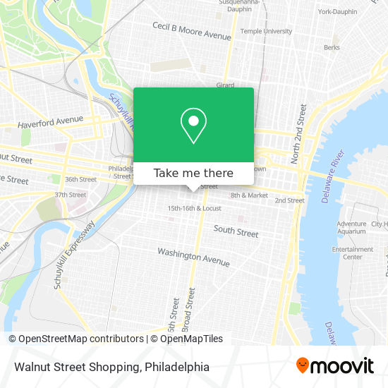 Walnut Street Shopping map