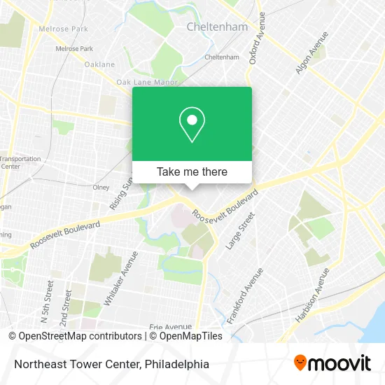 Northeast Tower Center map
