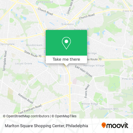 Mapa de Marlton Square Shopping Center