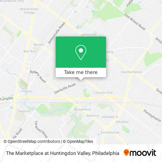 The Marketplace at Huntingdon Valley map