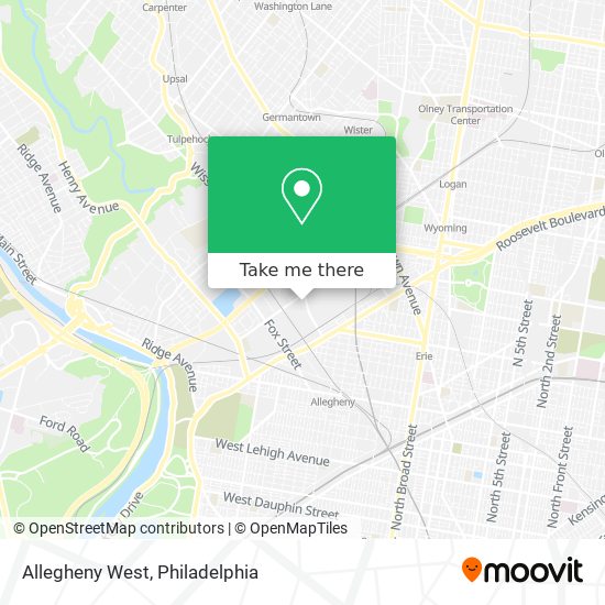Allegheny West map