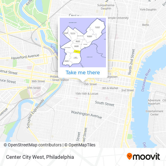 Center City West map