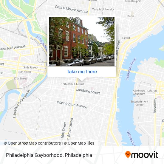 Mapa de Philadelphia Gayborhood