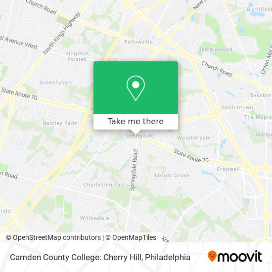 Camden County College: Cherry Hill map