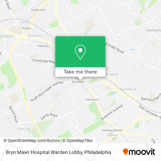 Bryn Mawr Hospital Warden Lobby map