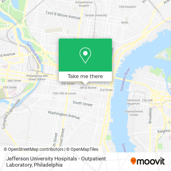 Jefferson University Hospitals - Outpatient Laboratory map