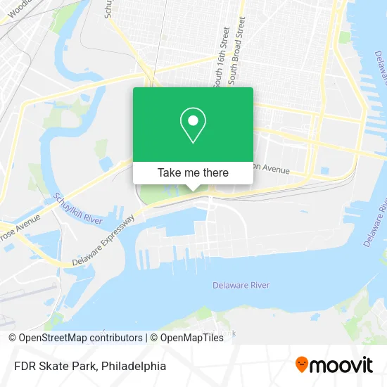 FDR Skate Park map