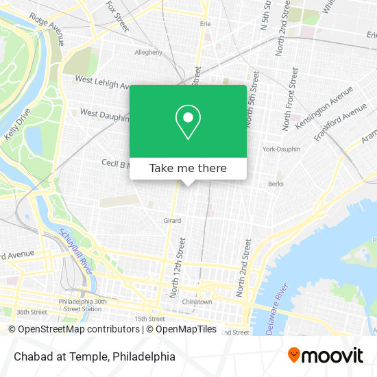 Chabad at Temple map