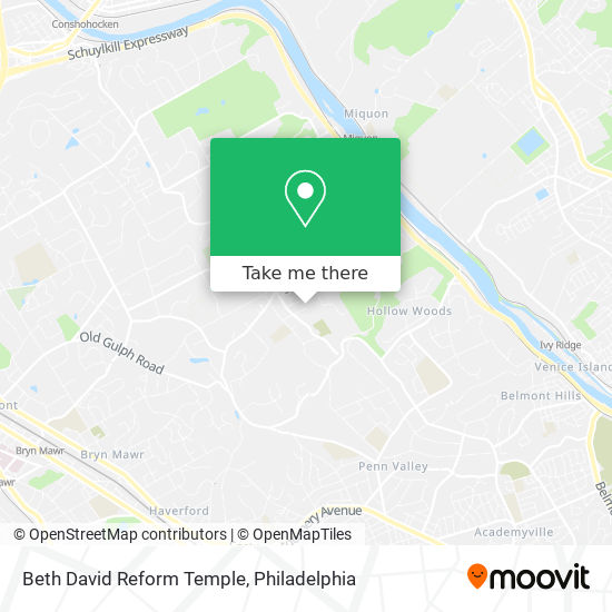Beth David Reform Temple map