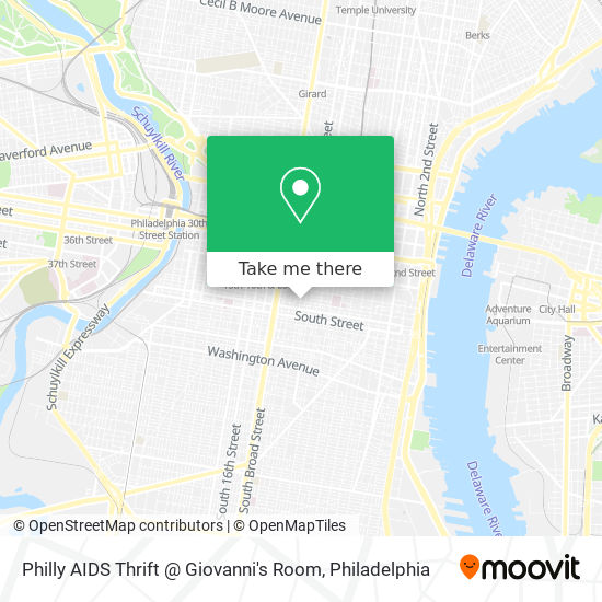 Mapa de Philly AIDS Thrift @ Giovanni's Room