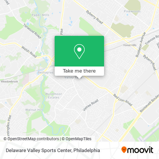 Delaware Valley Sports Center map