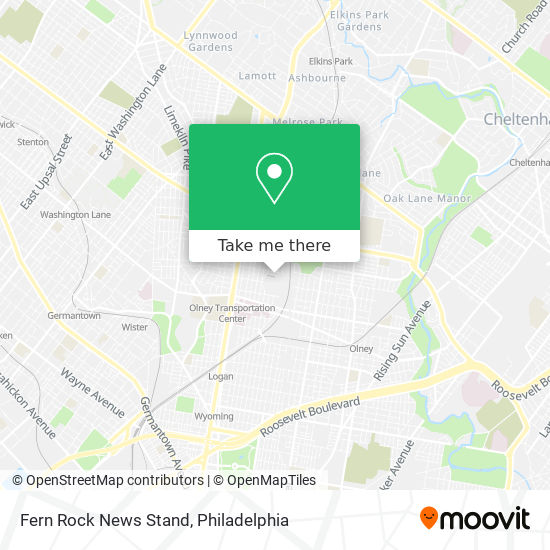 Mapa de Fern Rock News Stand