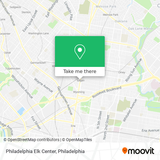 Mapa de Philadelphia Elk Center