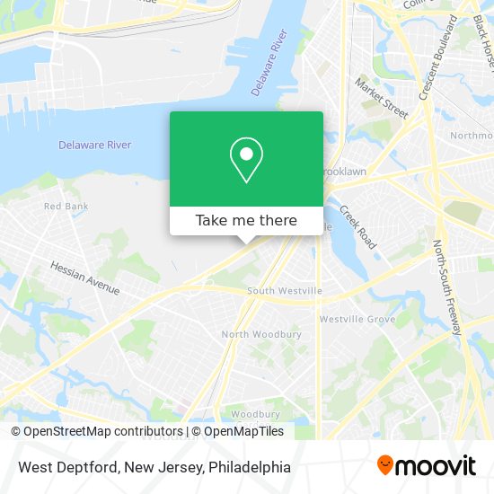 West Deptford, New Jersey map