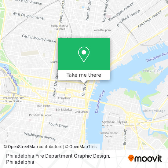 Mapa de Philadelphia Fire Department Graphic Design