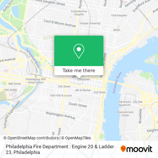 Mapa de Philadelphia Fire Department : Engine 20 & Ladder 23