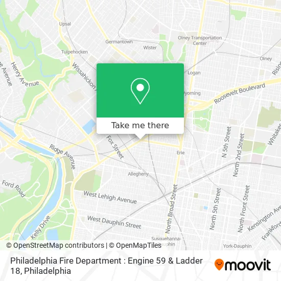 Philadelphia Fire Department : Engine 59 & Ladder 18 map