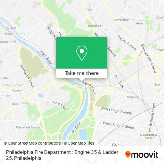 Mapa de Philadelphia Fire Department : Engine 35 & Ladder 25