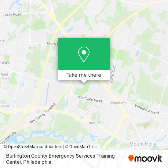 Mapa de Burlington County Emergency Services Training Center