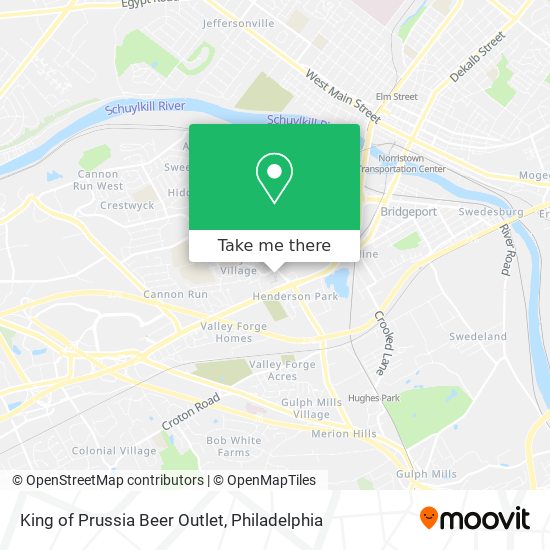 Mapa de King of Prussia Beer Outlet