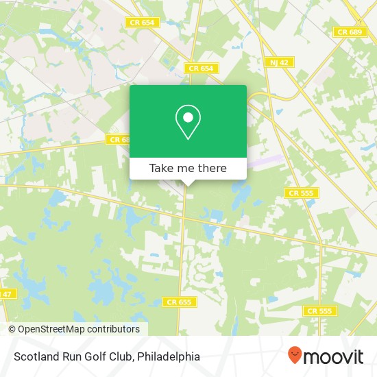 Mapa de Scotland Run Golf Club