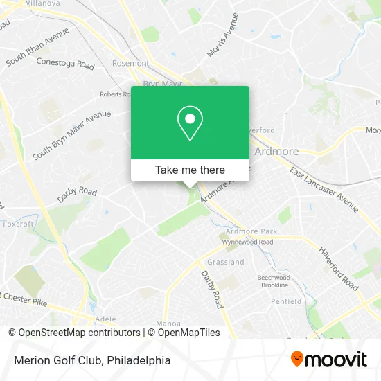 Merion Golf Club map